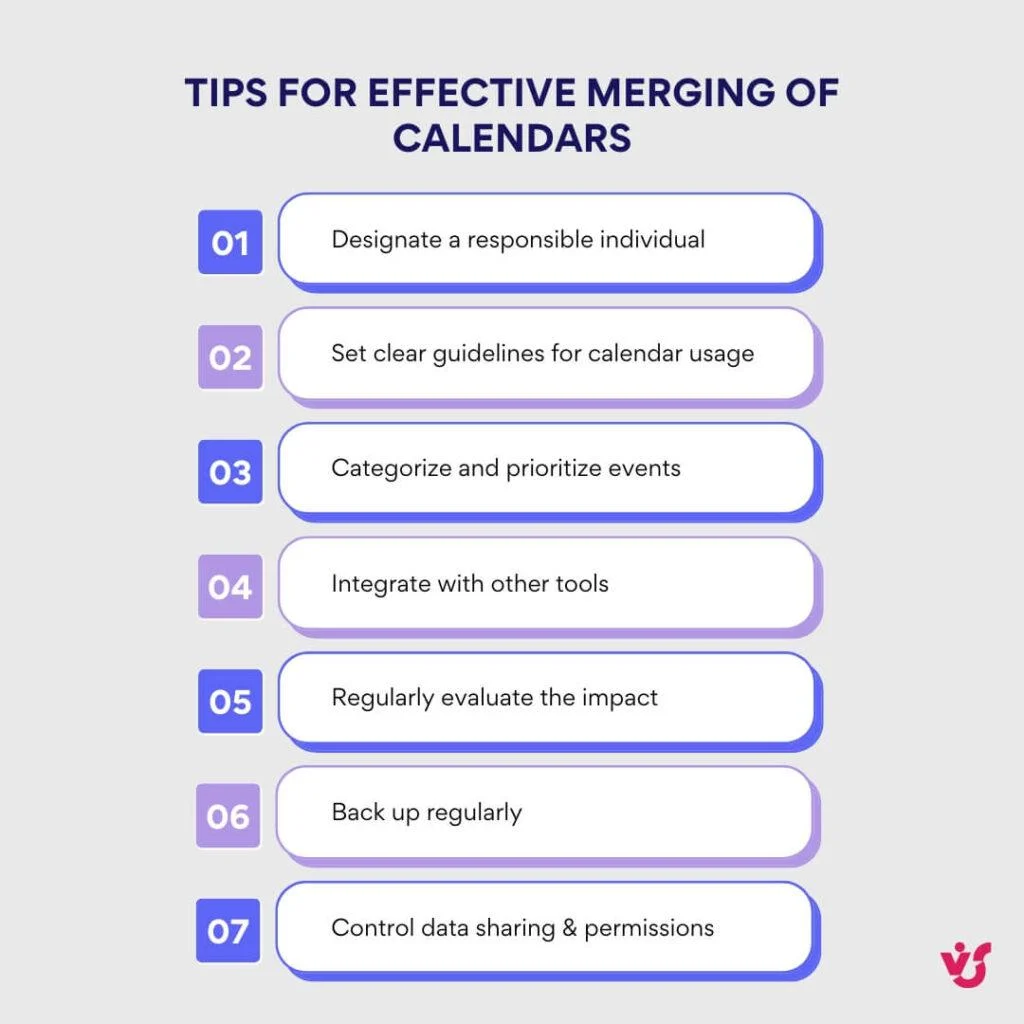 Seven practices for effective calendar merging