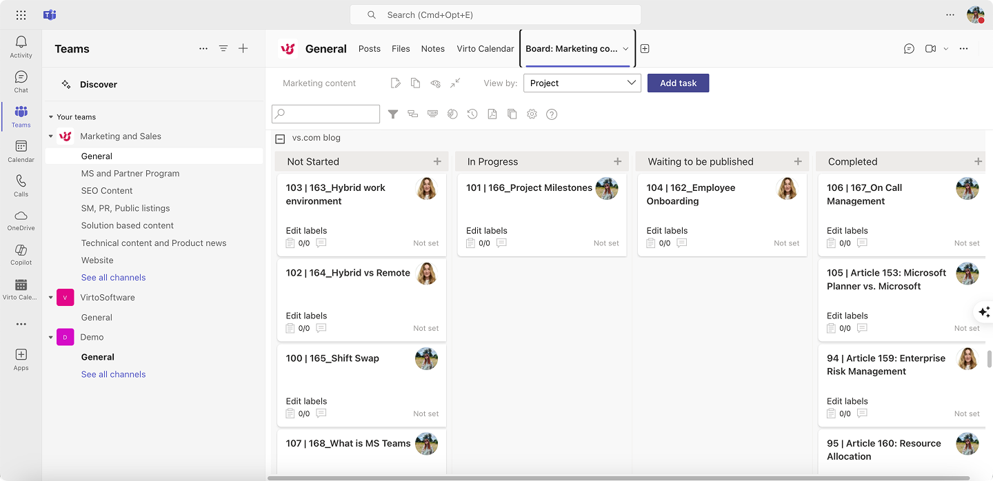 Kanban Board App within Teams