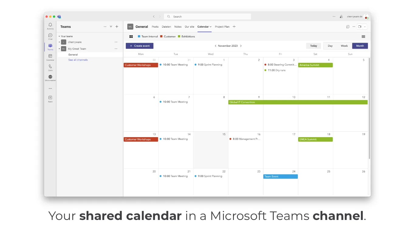 Shared Calendar in Teams
