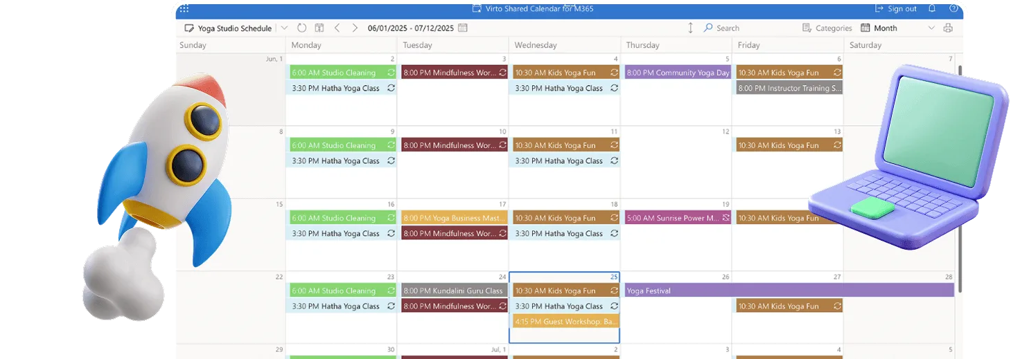 Virto Shared Calendar Scenarios