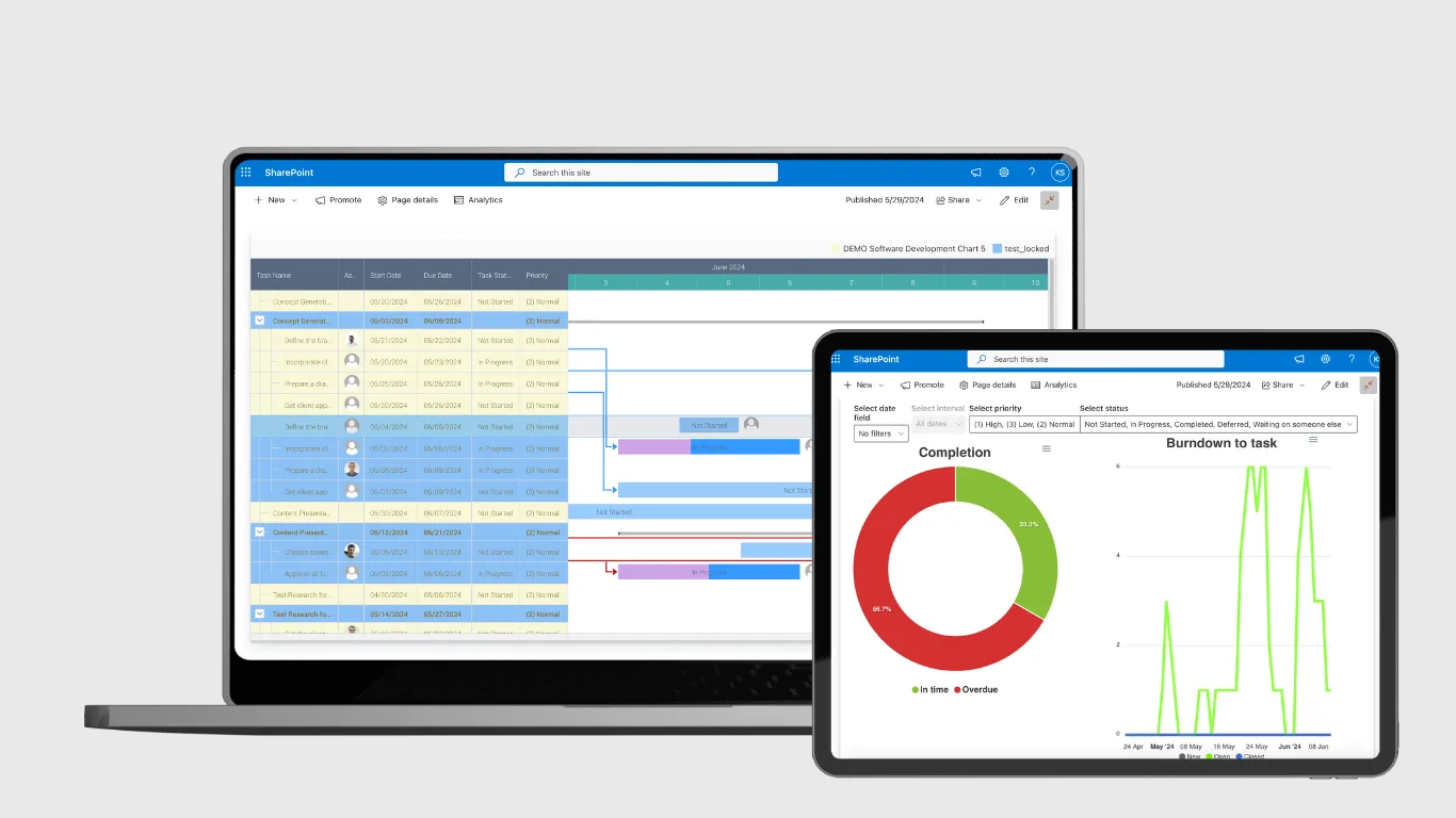 Virto Gantt Chart.