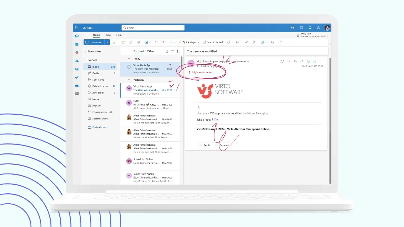 Virto Alerts and Notifications App for M365