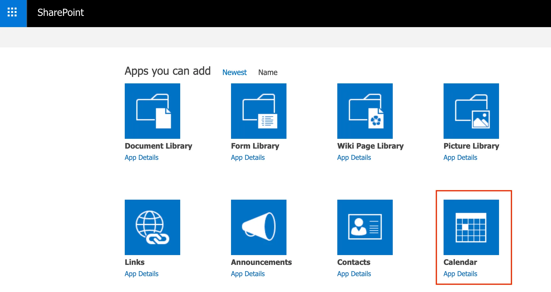 Calendar in SharePoint On-Premise