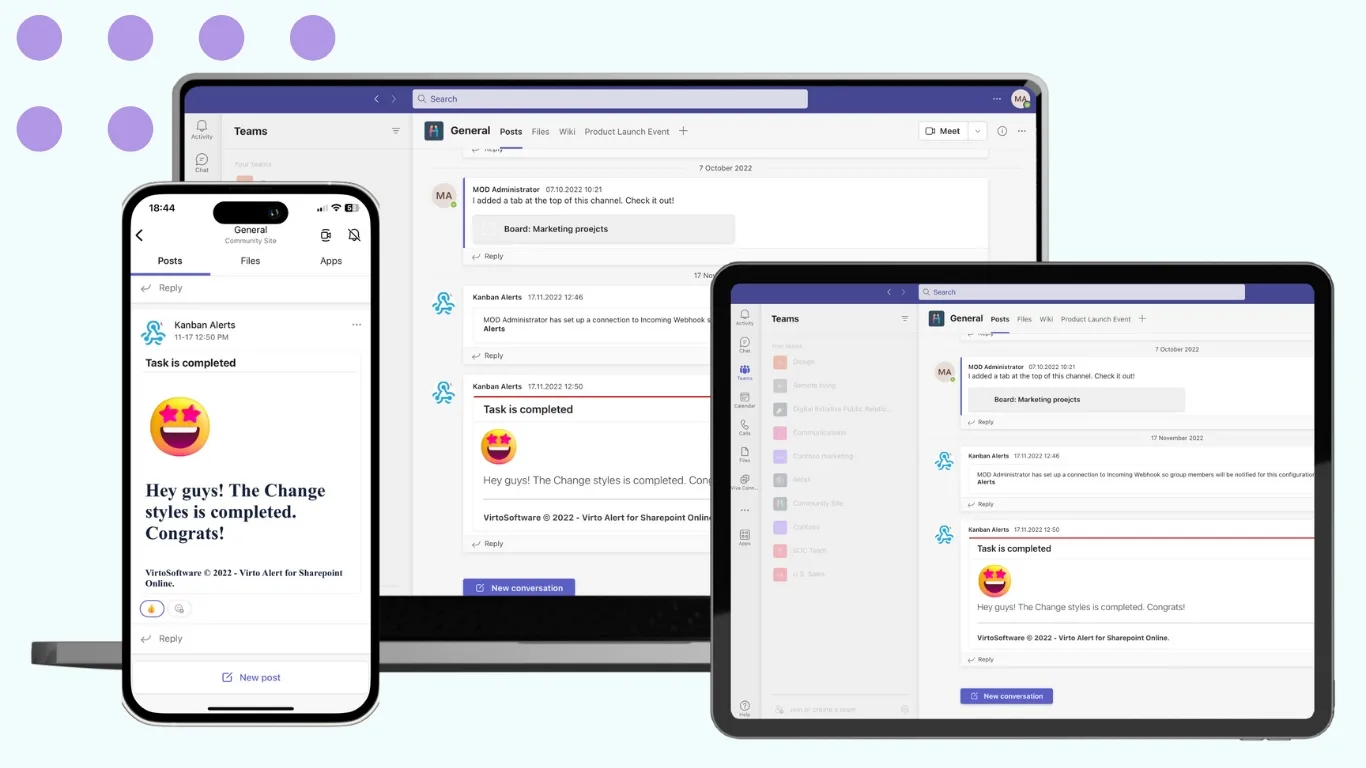 Virto Notifications & Reminders App for Teams