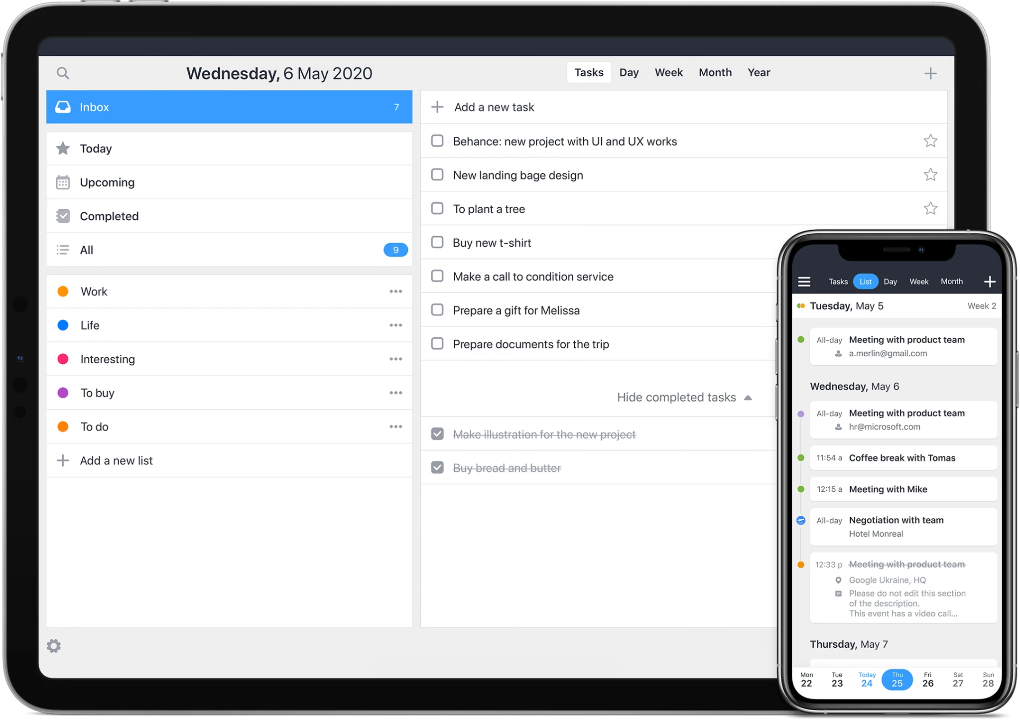 Calendars by Readdle planner on iPhone