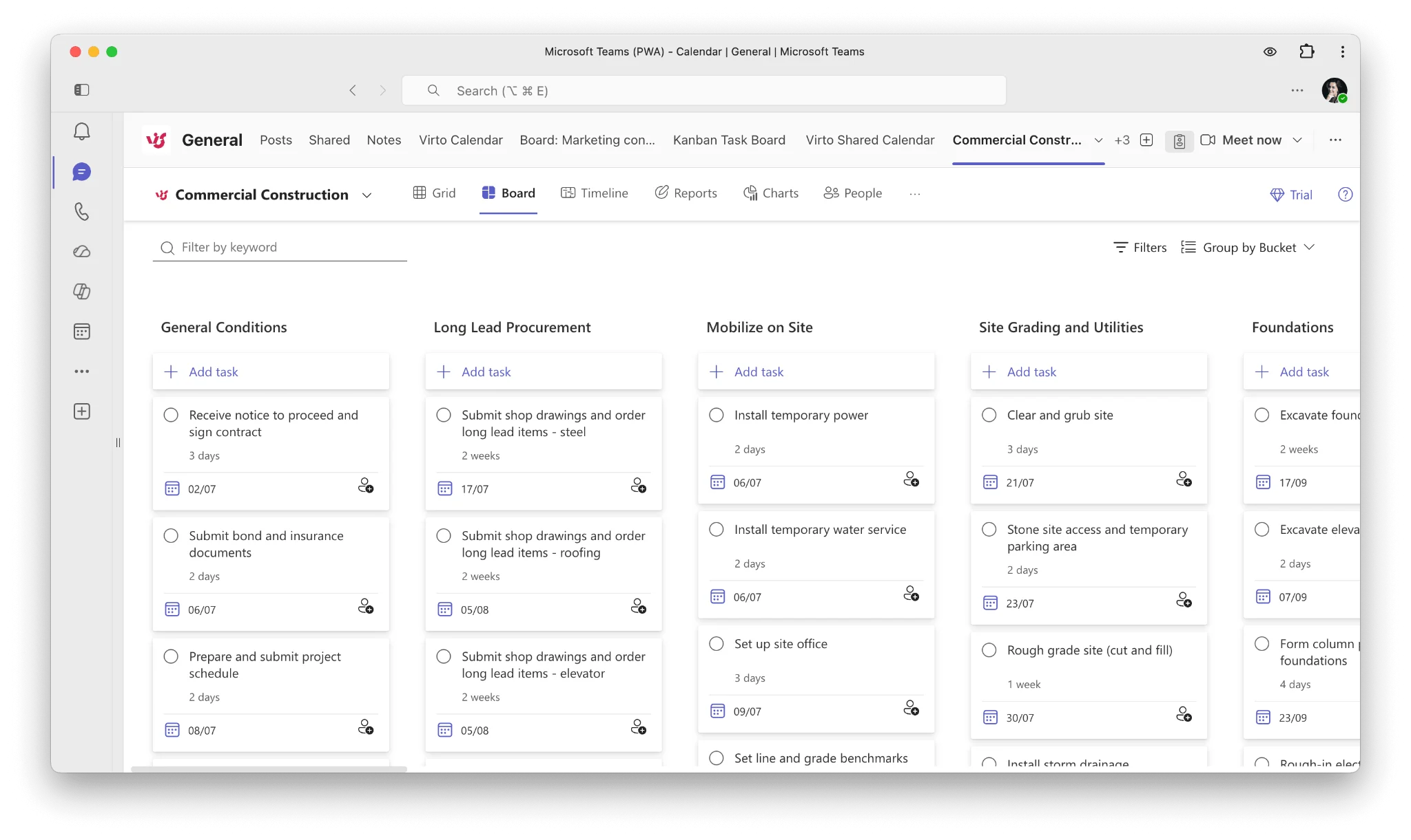 The Planner app in Microsoft Teams