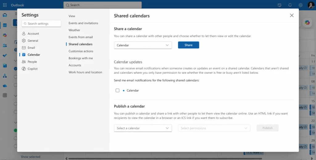 Adding a person&rsquo;s calendar from directory