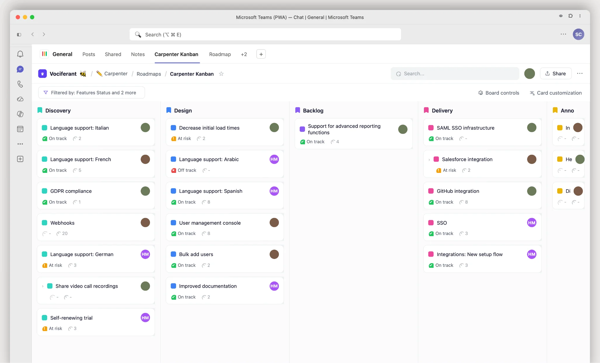 Productboard in Microsoft Teams
