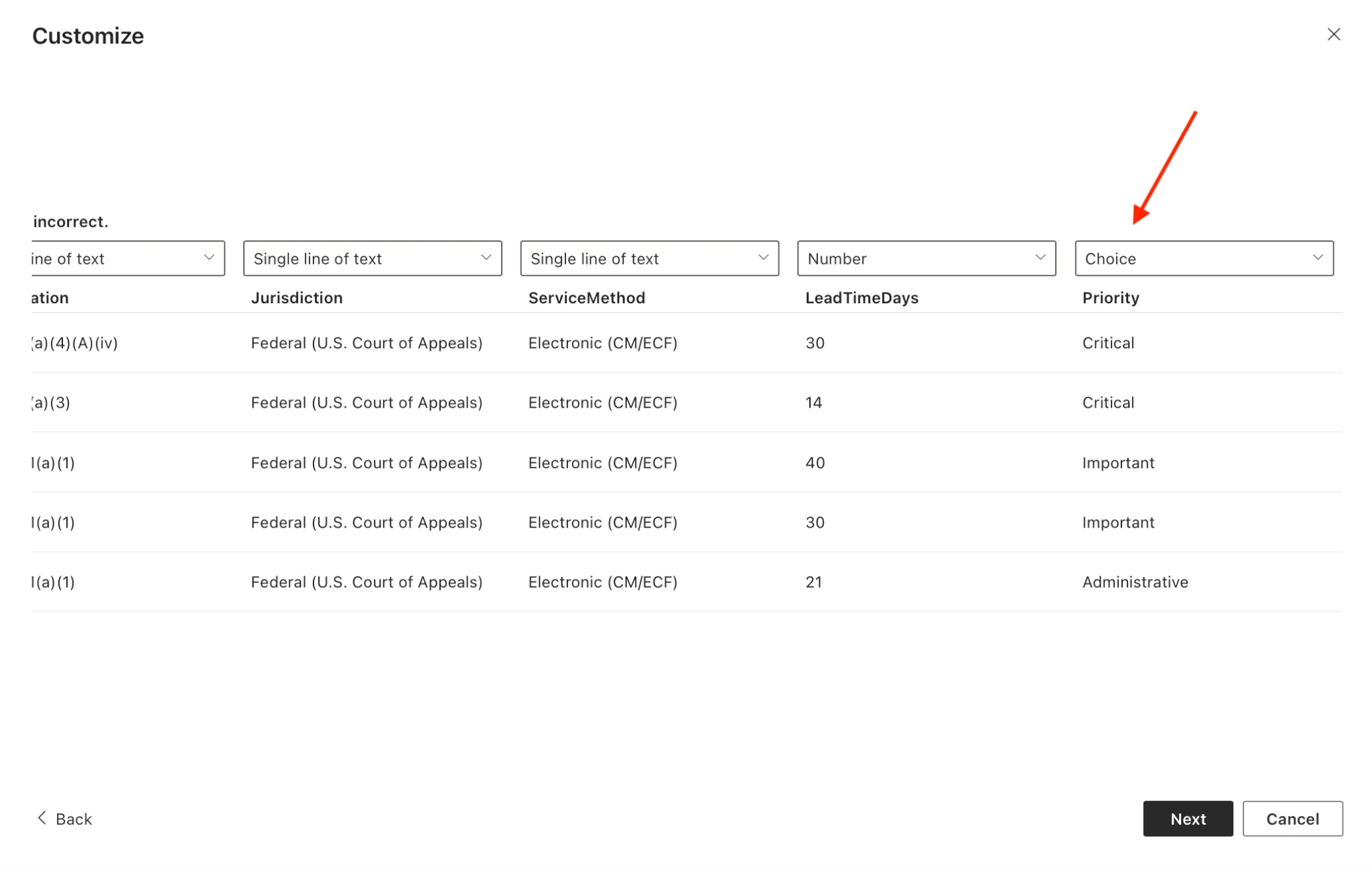 SharePoint Excel import Priority Choice field setting
