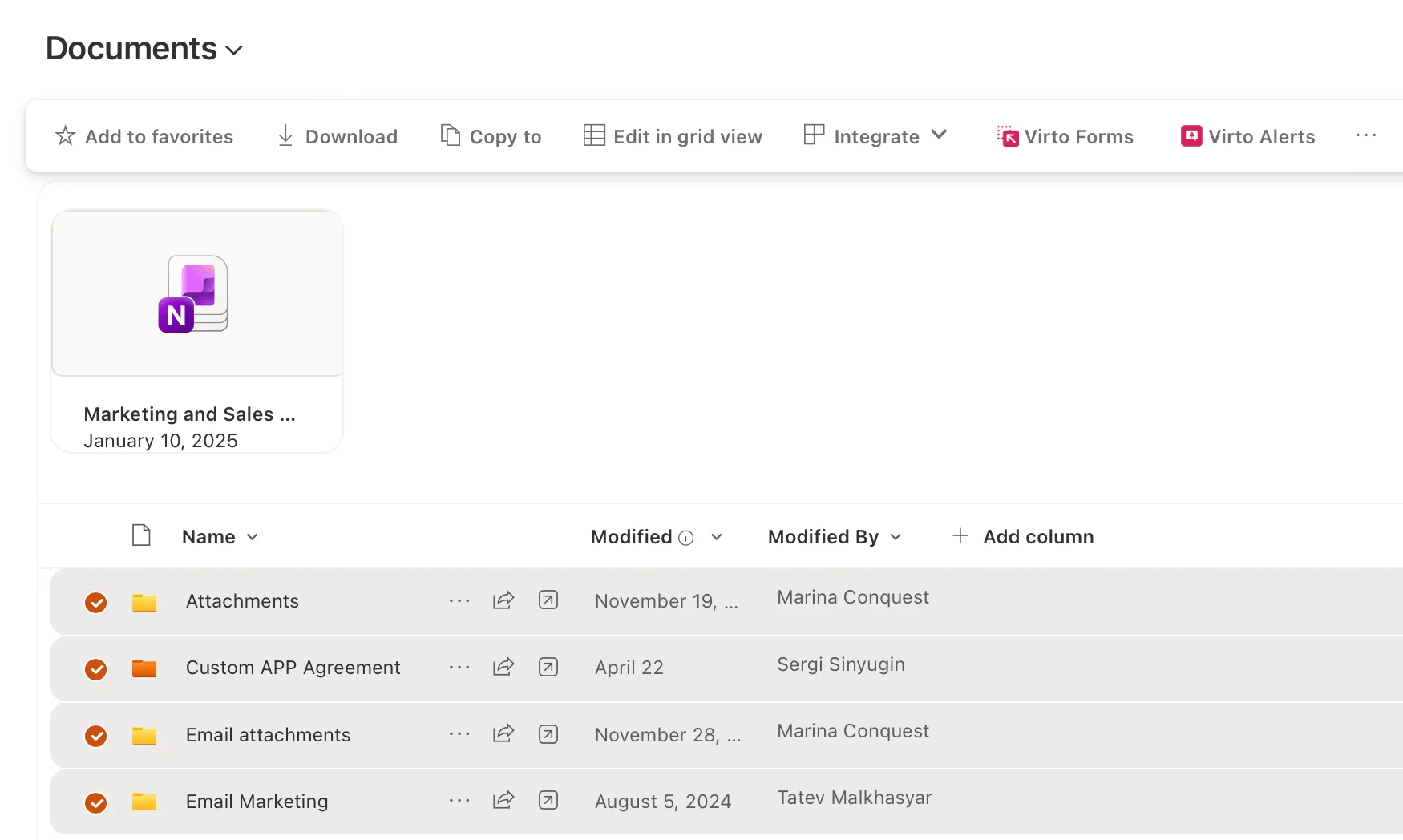 Selecting multiple files in a SharePoint document library