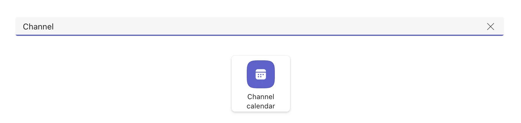 Selecting the Channel Calendar app