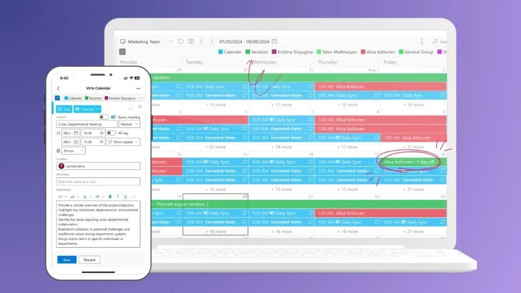 Creating recurring events in Outlook