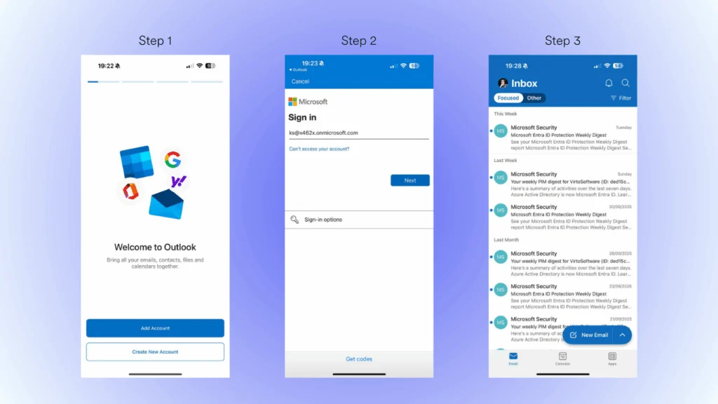 Setting up an Exchange ActiveSync account on a mobile device