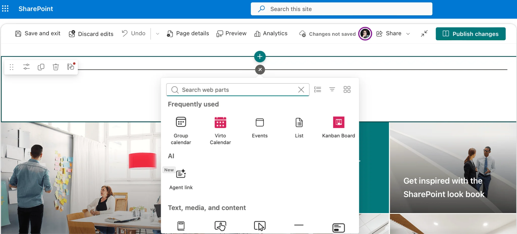 Adding a web part to SharePoint page