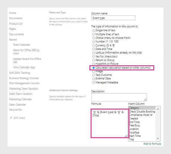 SharePoint calculated column with pipe delimiter formula