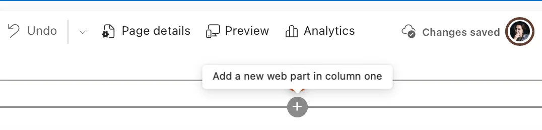 Page in edit mode add web part control
