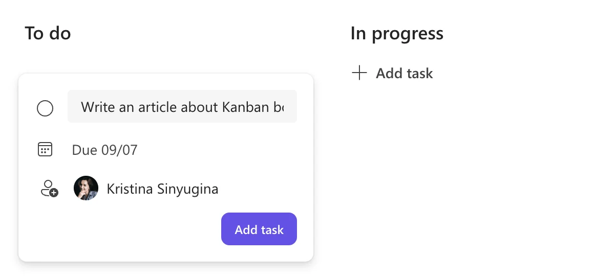 Providing basic task details
