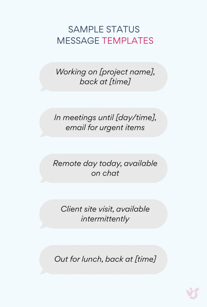 Ready-to-use status message templates