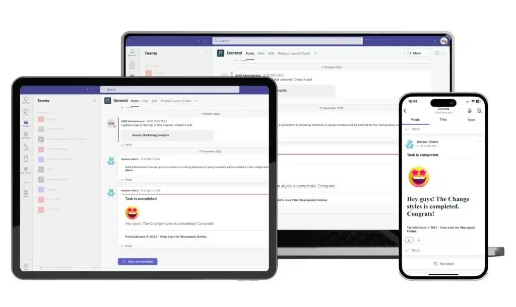 The Virto Alerts and Reminders app across devices