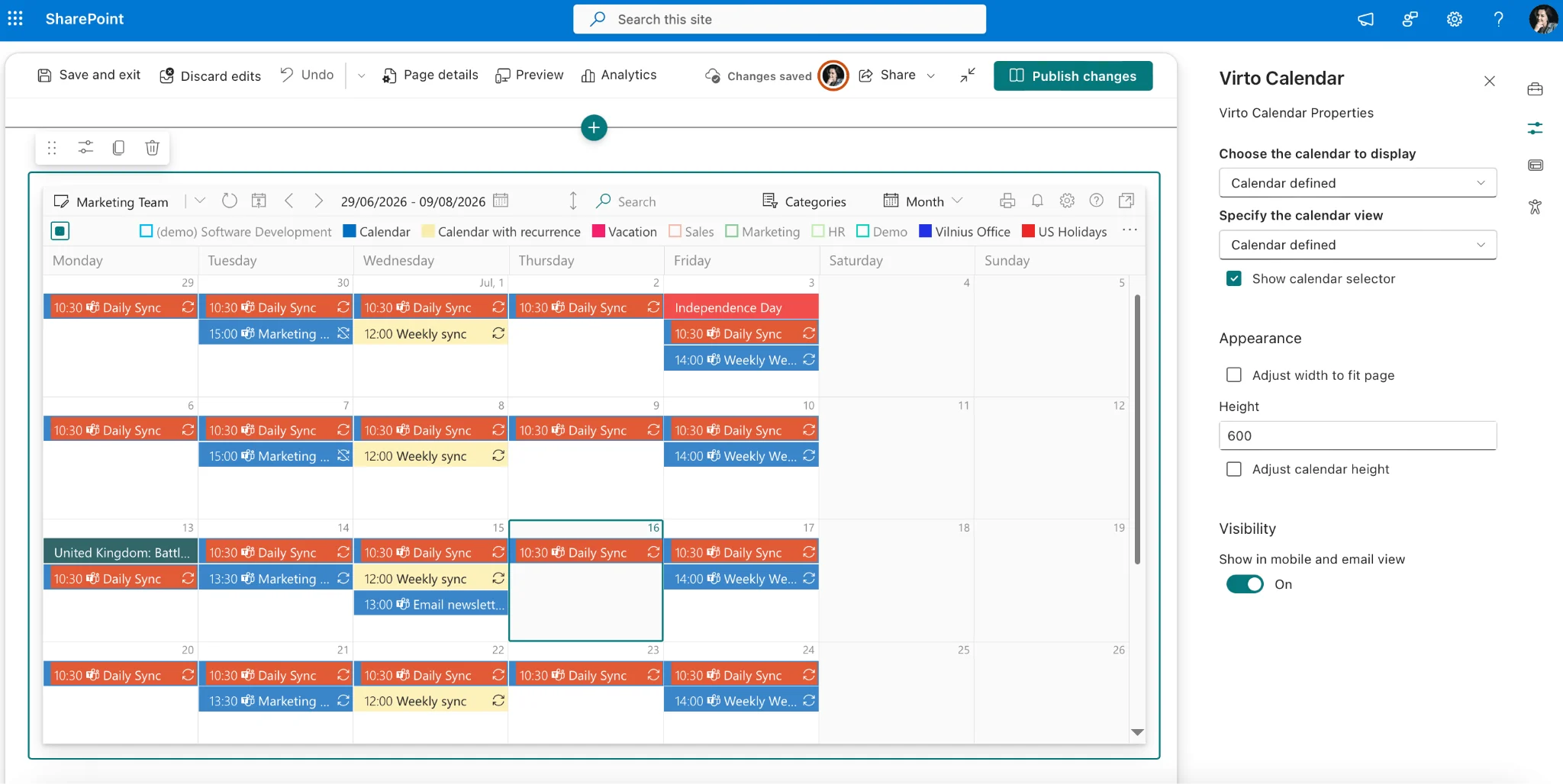 Editing a SharePoint web part properties