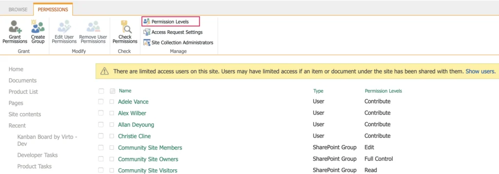 Adjusting SharePoint list permissions for Virto Calendar