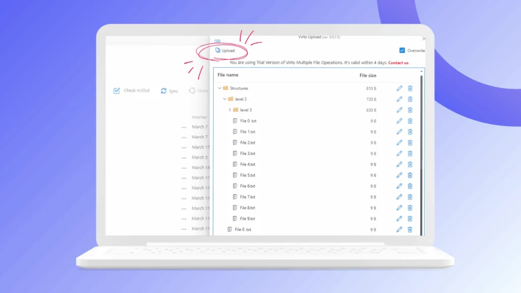 Virto Multiple File Operations web part for SharePoint On-Premises