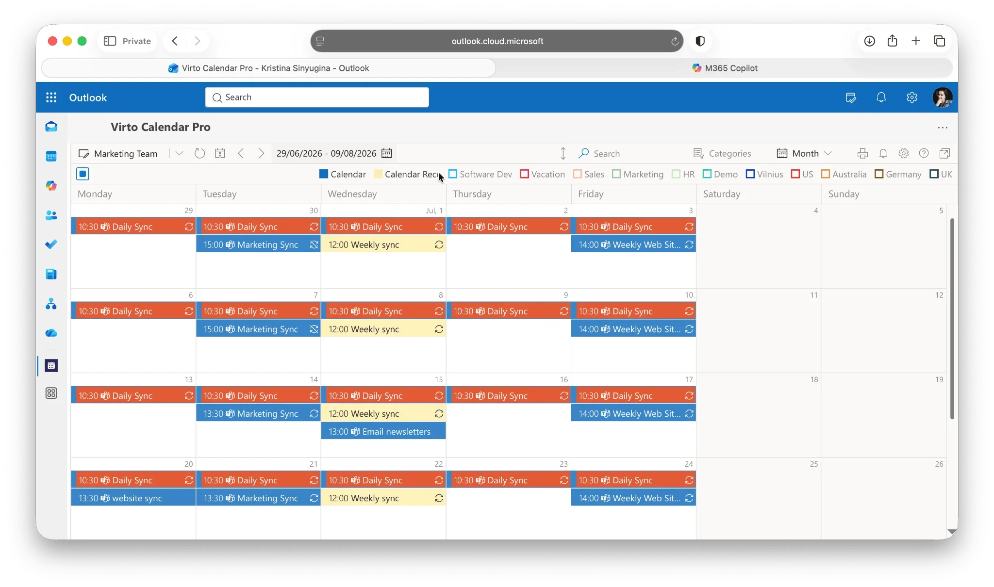 Virto Calendar App for SharePoint Online