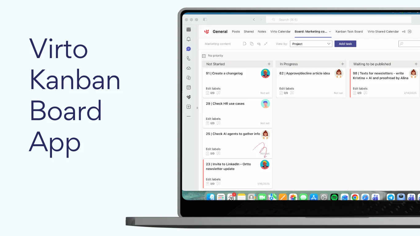 Virto Kanban Board in Microsoft Teams