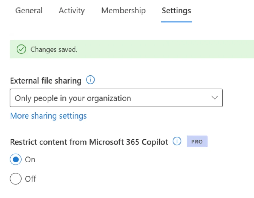 Restricted Content Discovery setting in SharePoint admin center