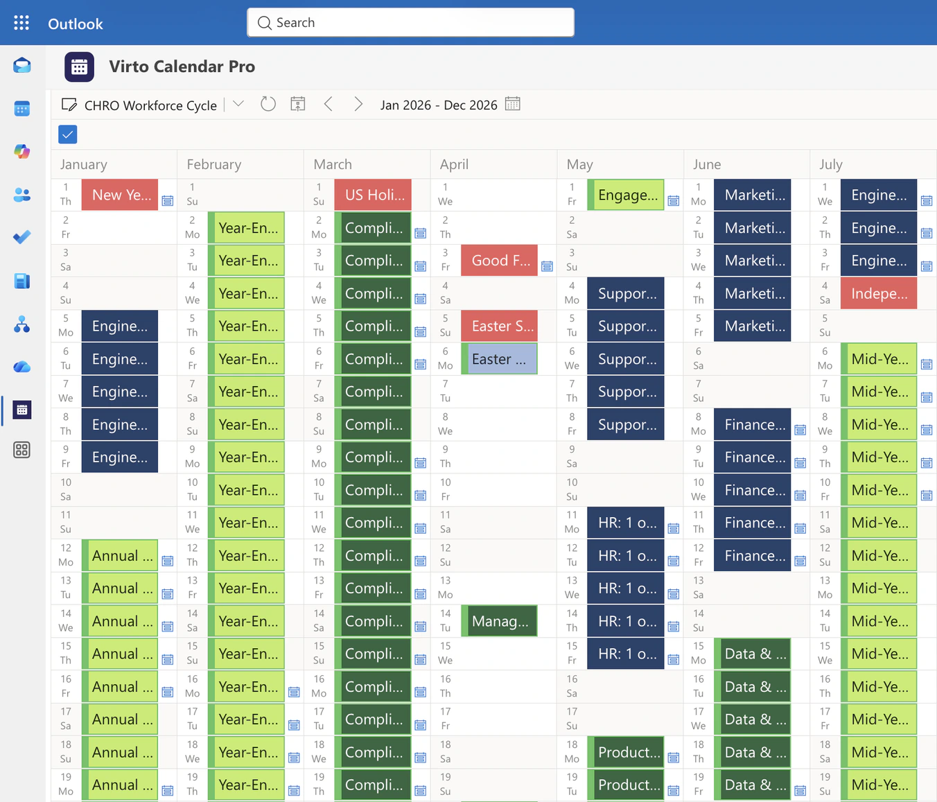 CHRO Workforce Cycle & Capacity Calendar